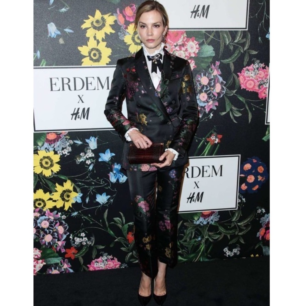📌 ERDEM X H&M Jacquard Patterned Cropped Pants